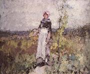Nicolae Grigorescu French peasant Woman in the Vineyard Germany oil painting artist